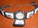 Винтажные часы-браслет с финифтью (3 фотографии)